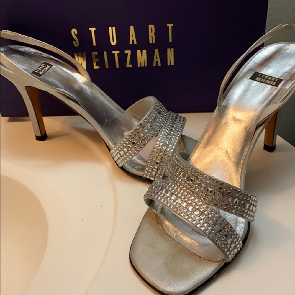 Stuart Weitzman Crystal Slingbacks